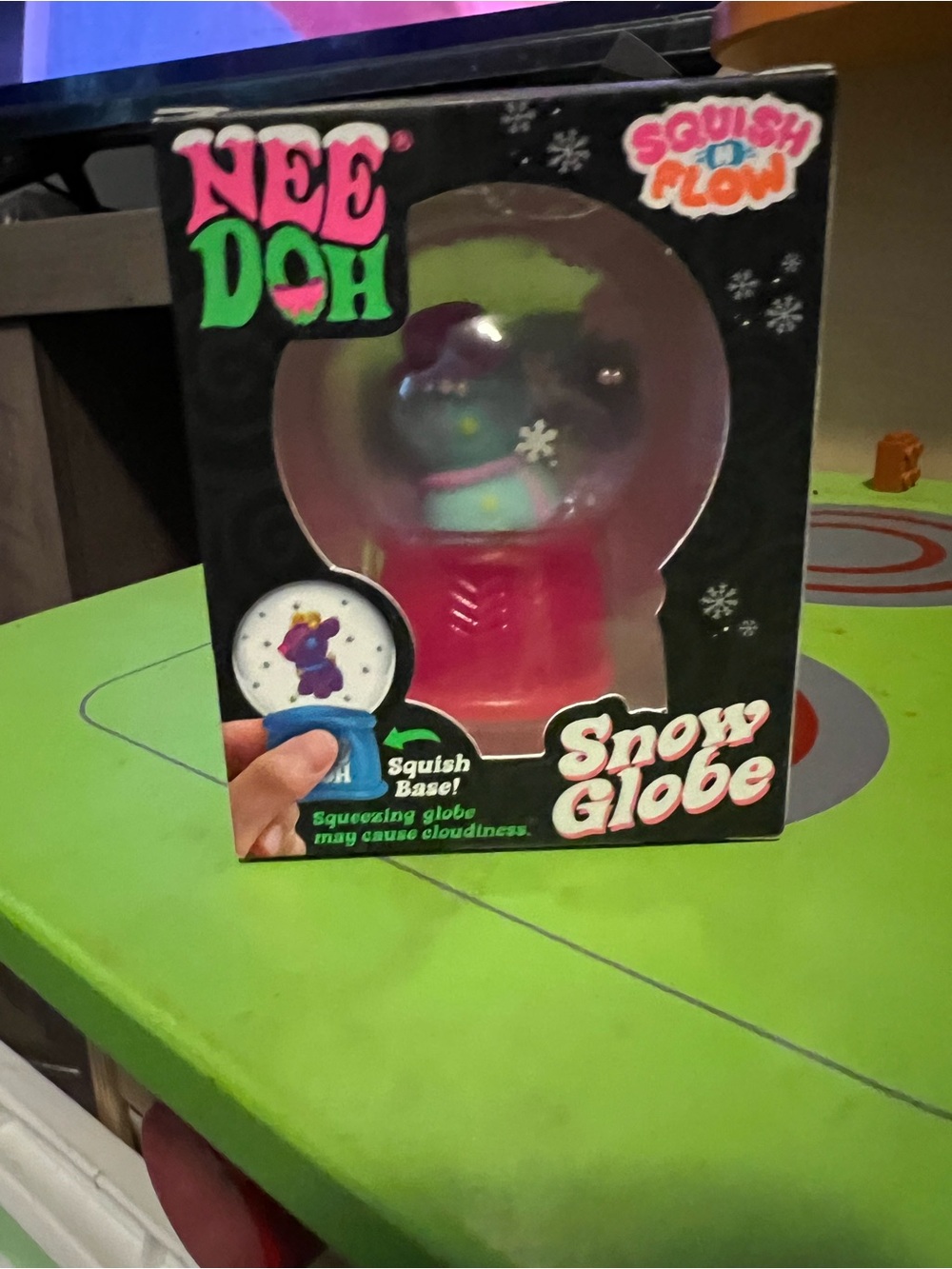 NEE DOH Snow Globe Kids Toy - Pink NEW